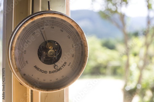 vintage aneroid barometer