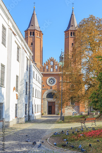 Plock Cathedral of Blessed Virgin Mary, a Roman Catholic church in Poland, Romanesque architecture. It is oldest historical monument in city, which contains a number of tombs of Polish monarchs