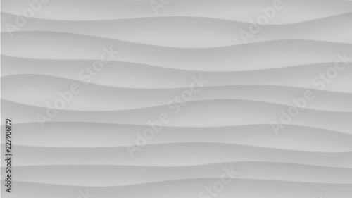 Abstract background of wavy lines with shadows in gray colors