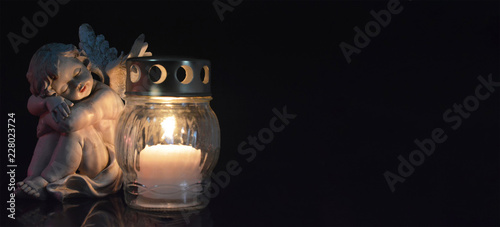  Angel and burning candle