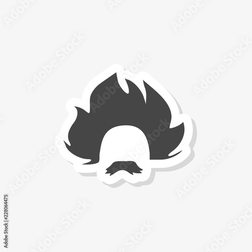 Einstein sticker, Professor, scientist logo 