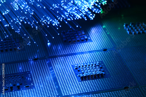 colored fiber optics over CPU Chip Processors