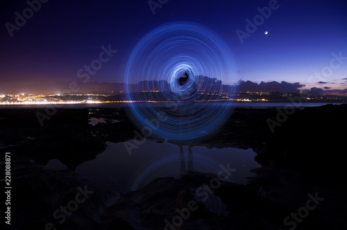 light painting on El Confital