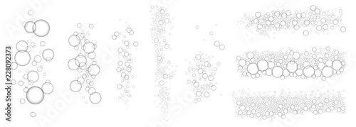 Bubbles underwater concept background. Realistic illustration of bubbles underwater vector concept background for web design