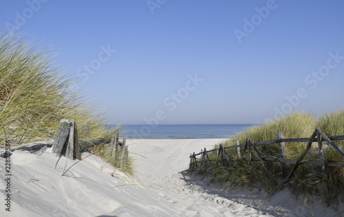 The stunning beach of Bialogora, a seaside resort on the Baltic Sea coast