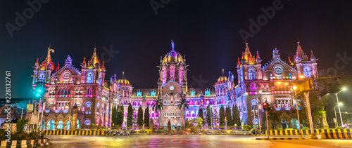 Chhatrapati Shivaji Maharaj Terminus, a UNESCO world heritage site in Mumbai, India