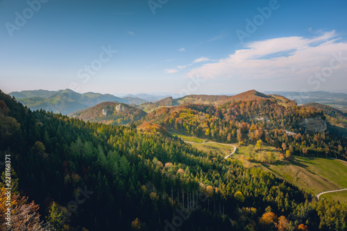 Blick vom Schweizer Belchen auf den Chilchzimmersattel