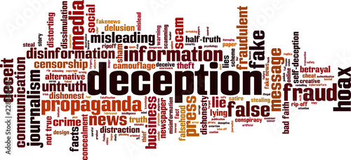 Deception word cloud