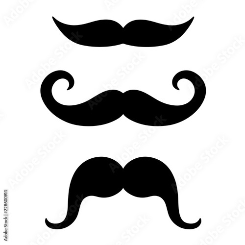 Collection of Three Very Stylish Handlebar Mustaches