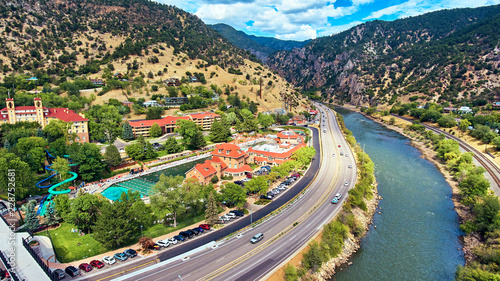 Aerial Hot Springs Glenwood Springs Worlds Largest Rocky Mountains