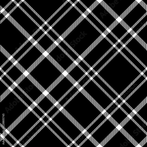 Seamless plaid pattern in black and white