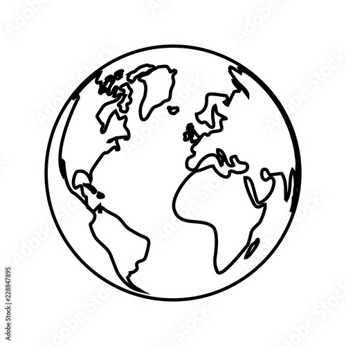 world planet earth space icon