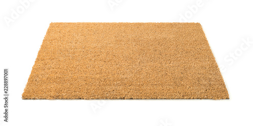 Blank Welcome Mat Isolated on White Background
