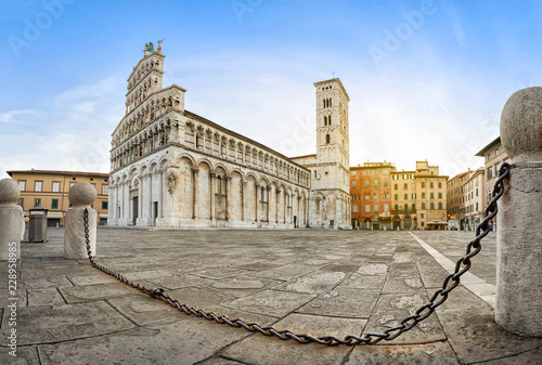 Chiesa di San Michele in Foro located on Piazza San Michele square in Lucca, Tuscany, Italy