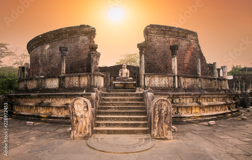 Polonnaruwa Vatadage in the night is ancient structure dating back to the Polonnaruwa , Sri Lanka.