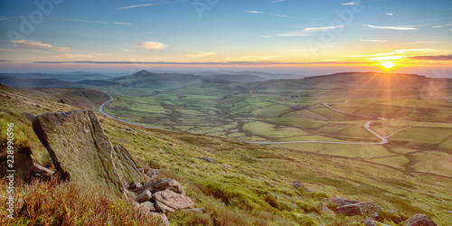 The Cat and Fiddle Road in the Cheshire Countryside.