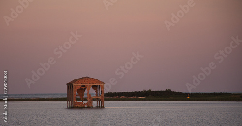 Delta del Po, Italia. Salina abbandonata in decadimento