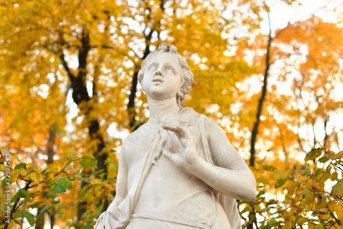 The Sibyl of Delphi statue at evening.