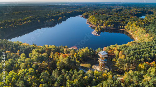 Łuk mużakowski - geo park - kopalnia babina - z lotu ptaka