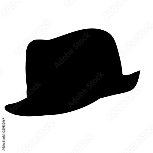  silhouette, icon, men's hat