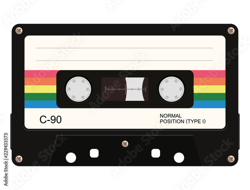 Cassette tape. Vector illustration