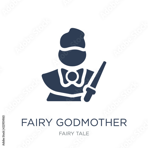 fairy godmother icon. Trendy flat vector fairy godmother icon on white background from Fairy Tale collection