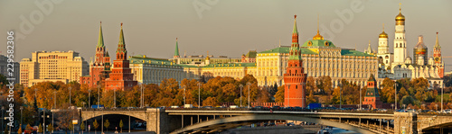 Autumn panorama of Moscow Kremlin