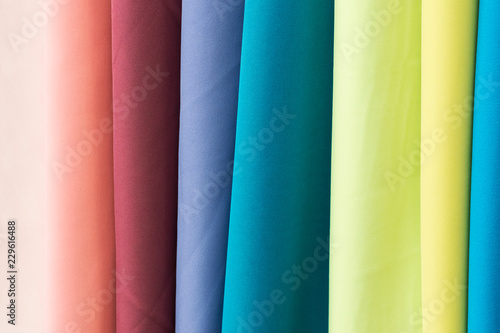 Samples of gabardine fabric