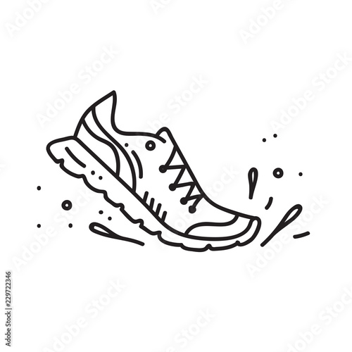 Vector illustration of running shoe 