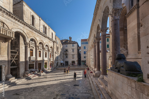 Peristyle in Diocletian's palace in Split, Croatia