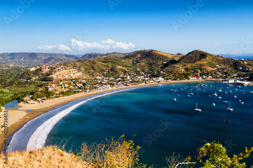 View of San Juan del Sur from the local mountain hill, Nicaragua