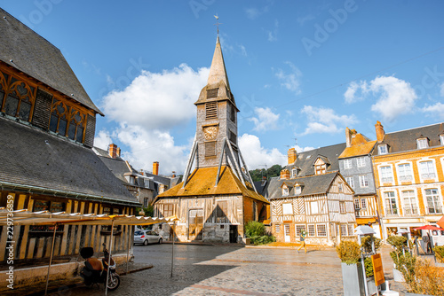 Saint Catherine Old wooden church in Honfleur, famuos french town in Normandy