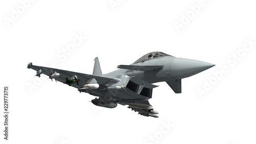 military fighter jet - armed military fighter jet isolated on white background