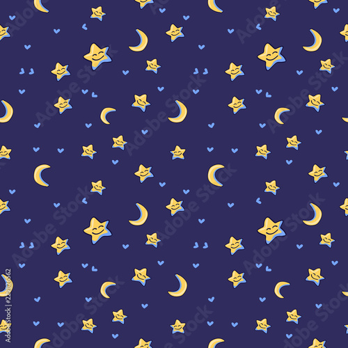 Seamless colorful stars pattern