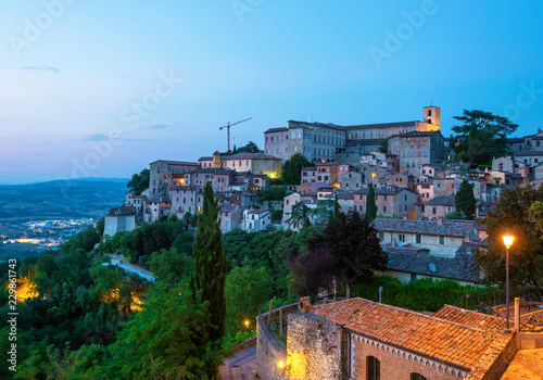 Todi (Umbria, Italy) - The suggestive medieval town of Umbria region, in a summer evening.