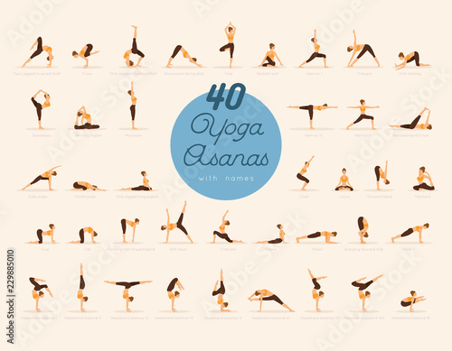 40 Yoga Asanas with names