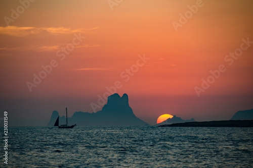 Isla de es Vedra in sunset