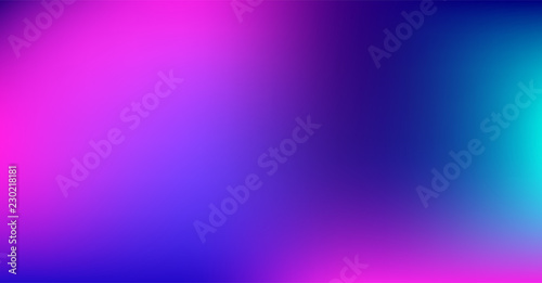 Purple Blue Gradient Vibrant Dreamy Vector Background. Sunrise, Sunset, Sky, Water Color Overlay Neon Design Element. Luxury Trendy Holograph Defocused Texture. Digital Funky Cool Tech Gradient Paper.