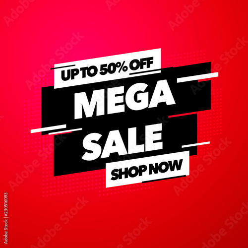 Vector illustration Sale banner template design with colorful gradient, Big sale special offer.