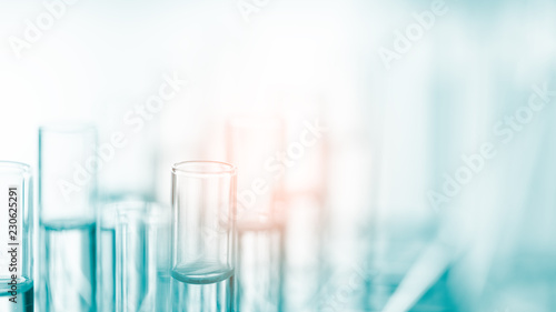 Laboratory glassware containing chemical liquid, science research,science background