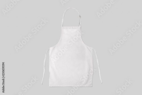 White apron Mock-up isolated on soft gray background.clean apron.