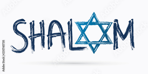 Shalom text design Shalom is a Hebrew word meaning peace, hello and goodbye graphic vector
