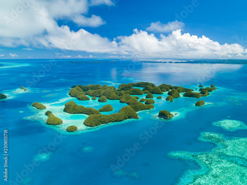 Aerial view of Palau 70 islands