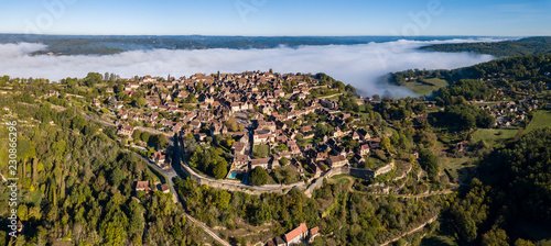 Aerial View from the village of Domme in the Dordogne, France