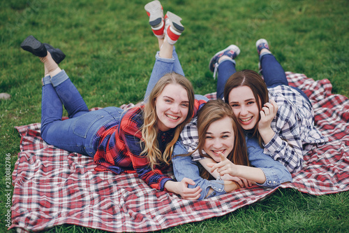 Girls on a picnic