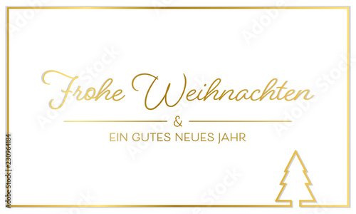 Christmas Greetings - "Frohe Weihnachten" (Gold)