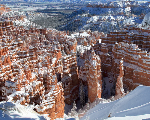 Winter Snow in Bryce Canyon National Park, Utah