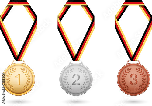 Deutschland Medaillen Gold Silber Bronze Auszeichnung 