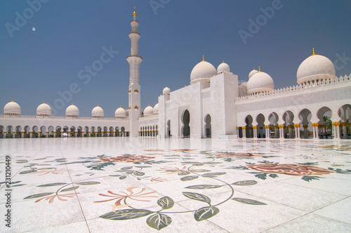 Sheikh Zayed Grand Mosque in Abu Dhabi, the capital city of United Arab Emirates.