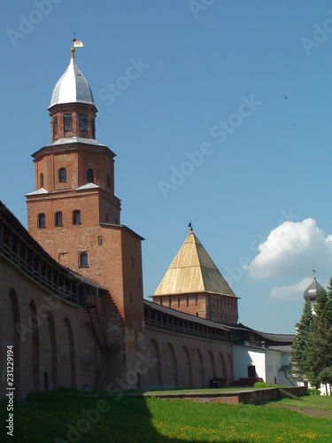 Veliky Novgorod. Tower of the Novgorod Kremlin is Kokuy and intercession